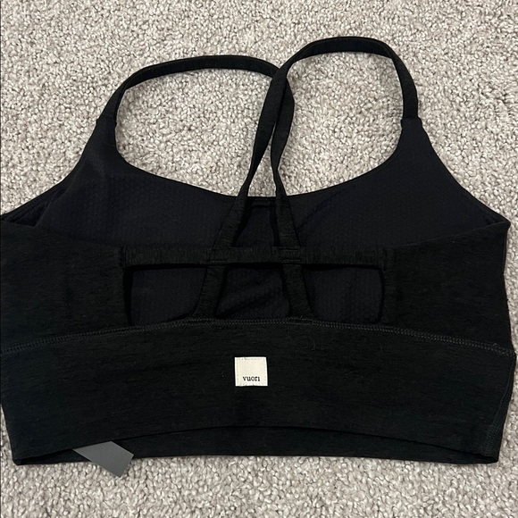 Vuori Black Heather Long Line Elevation Bra Small - Picture 3 of 3